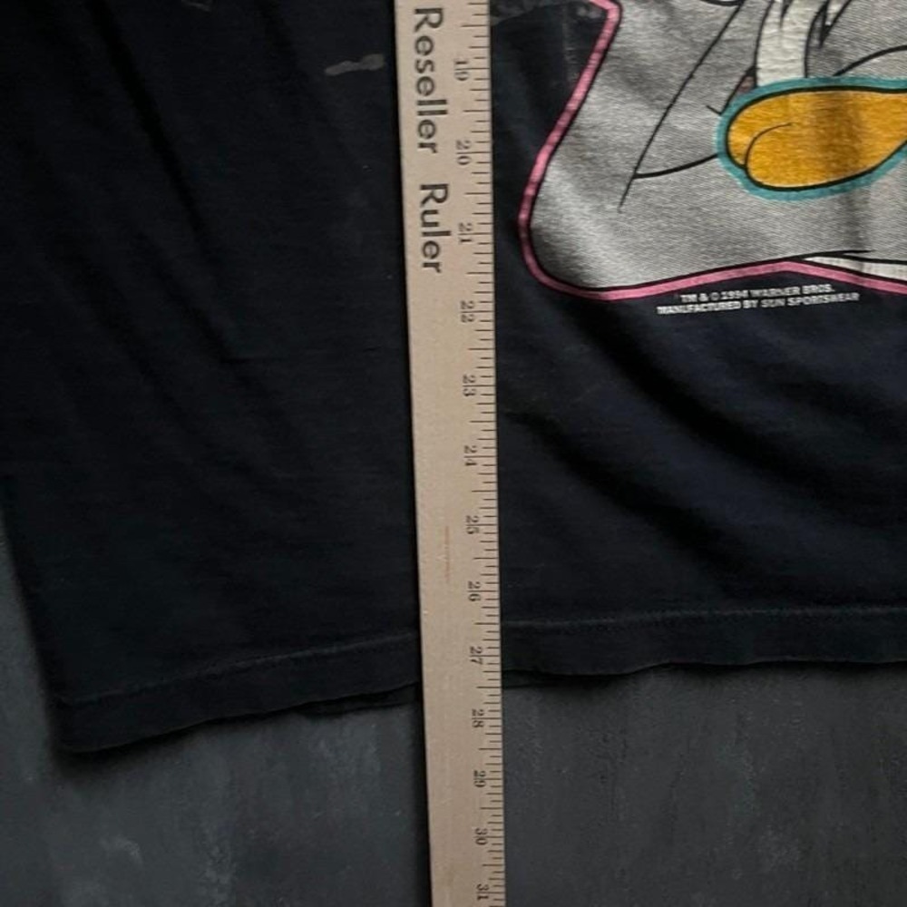 Vintage Looney Tunes‎ Shirt Mens XL Black 1990s Bugs Bunny Tweety Bird - Picture 7 of 8